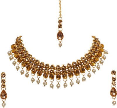 Padmavati Alloy Gold-plated Multicolor Jewellery Set(Pack of 1)