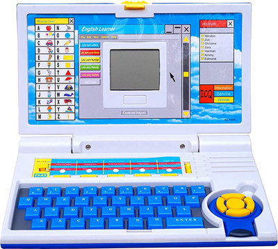 OANGO Kids Educational Learning Laptop Toy with Mouse 20 Fun Activity Learning Machine(Blue, White)