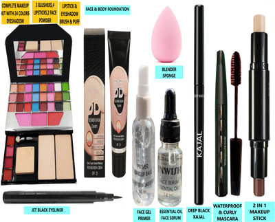 INWISH COMPLETE FACE MAKEUP COMBO SET WITH ALL BASIC MAKEUP ESSENTIAL PRODUCTS ASET9-1(Pack of 9)