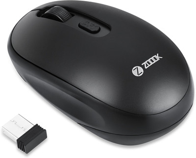 Zoook Clique / Adj. DPI Wireless Optical Mouse(2.4GHz Wireless, Jade Black)