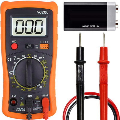 Techtest VC830L Digital Multimeter for Voltage Current Testing Multimeter Ac Dc Meter Digital Multimeter(2000 Counts)