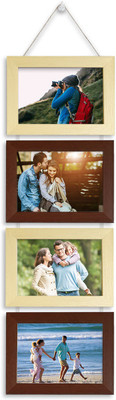 Art Street Wood Wall Photo Frame(Beige, 4 Photo(s), 5 x 7 Inches)