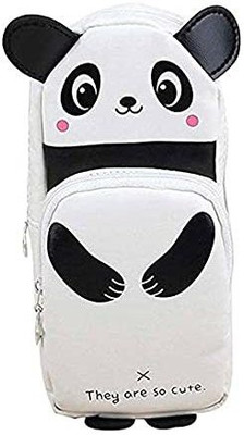 TECHNOCHITRA 3D White Color Panda Panda Art Canvas Pencil Box(Set of 1, White)