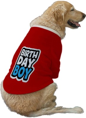 RUSE T-shirt for Dog(Birthday Boy-2Printed Dog Technical Jacket/Coat/Red/S)