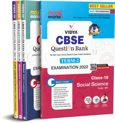 Maxx Marks TERM 2 Objective & Subjective CBSE Question Bank Bundle - Maths, Science, English & SST For Class 10 Of 2022 (Exclusively On New Competency Based Education Pattern) Edubook(Paperback, VIDYA EDITORIAL BOARD)