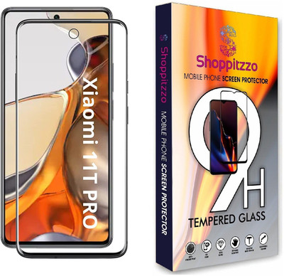 Shoppitzzo Edge To Edge Tempered Glass for Xiaomi 11T Pro 5G/DuraGlass Tempered Glass/Full Screen Coverage-Edge to Edge(Pack of 1)