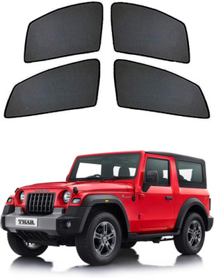 PEEPS STORE Side Window Sun Shade For Mahindra Thar(Black)