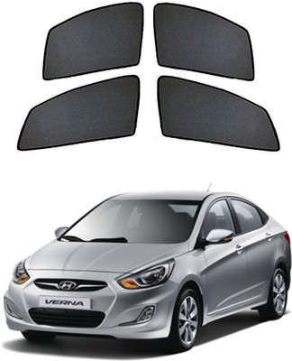 PEEPS STORE Side Window Sun Shade For Hyundai Verna Fluidic(Black)