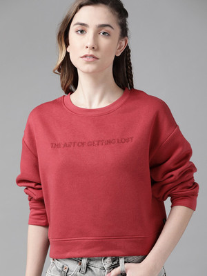 Roadster Full Sleeve Embroidered Women Sweatshirt