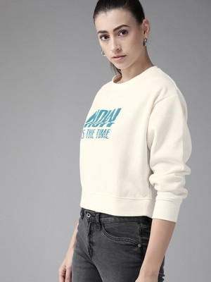 Roadster Full Sleeve Printed Women Sweatshirt