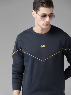 Roadster Full Sleeve Solid Men Sweatshirt
