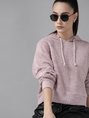 Roadster Full Sleeve Solid Women Sweatshirt