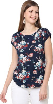 GO.4.IT Casual Printed Women Dark Blue Top