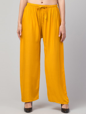 Shaukiya Relaxed Women Yellow Trousers