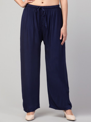 Shaukiya Relaxed Women Dark Blue Trousers