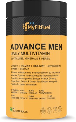 MyFitFuel Men Advance Daily Multivitamin (26 Vitamins, Minerals, Herbs Extracts) 120 Capsule(120 No)