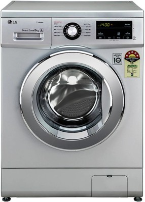 LG 8 kg Fully Automatic Front Load with In-built Heater Silver(FHM1408BDL)   Washing Machine  (LG)