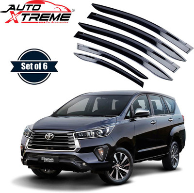 Auto Xtreme For Non-convertibles Front, Rear Wind Deflector(Tinted Toyota Innova Crysta)