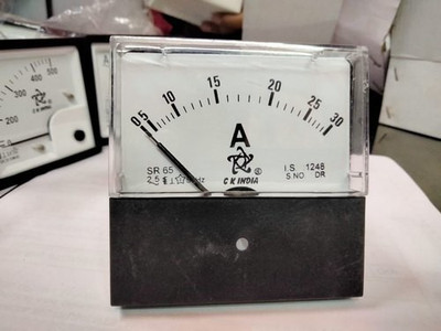 CKINDIA CK INDIA SR-65 30 Ampere Meter (Analog) Fitted with Brass Nut and Volt Ammeter