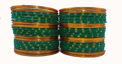 Suhagan Glass Zircon Bangle Set(Pack of 40)