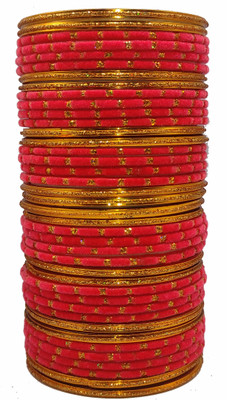 Suhagan Glass Zircon Bangle Set(Pack of 40)