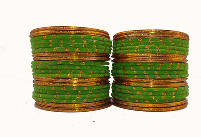 Suhagan Glass Zircon Bangle Set(Pack of 40)