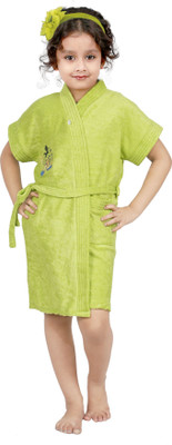 FeelBlue Parrot Green XXL Bath Robe(Bathrobe, For: Baby Boys & Baby Girls, Parrot Green)