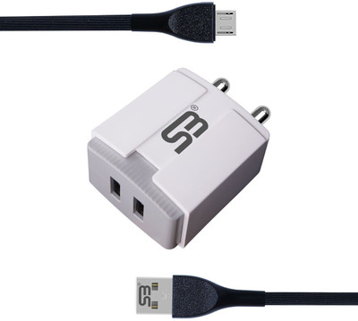 SB 12 W 3.4 A Wall Charger for Mobile with Detachable Cable(White, Cable Included)
