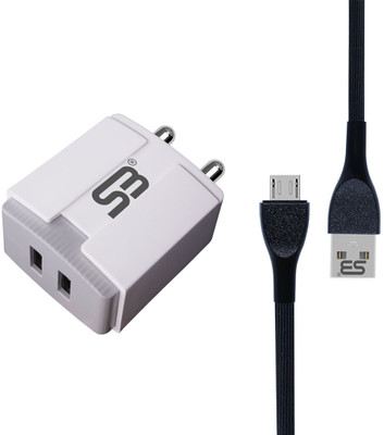 SB 12 W 3.4 A Wall Charger for Mobile with Detachable Cable(White, Cable Included)