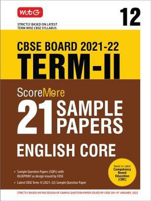 Class 12-Score More 21 Sample Papers Cbse Term 2- English Core(English, Paperback, unknown)