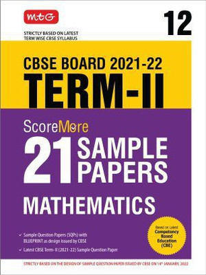 Class 12-Score More 21 Sample Papers Cbse Term 2- Mathematics(English, Paperback, unknown)