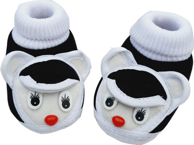 Art India Collection Booties(Toe to Heel Length - 12 cm, Black, White)