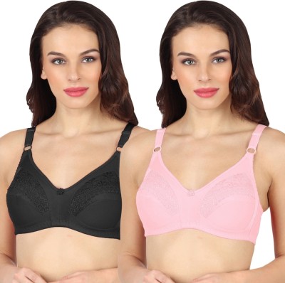 TEENY BOPPER Women Full Coverage Non Padded Bra(Pink, Black)