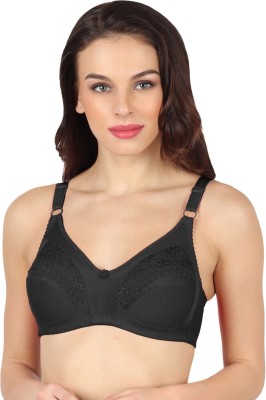 TEENY BOPPER Everyday Bra with Designer Lace Women T-Shirt Non Padded Bra(Black)