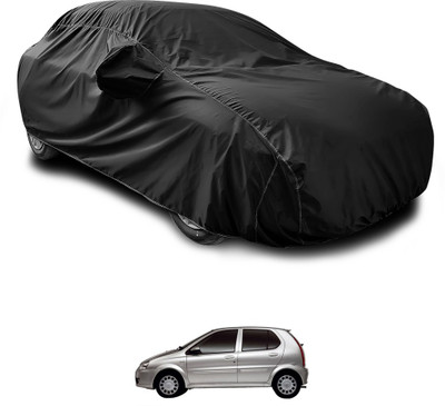 GOSHIV-car and bike accessories Car Cover For Tata Indica V2 (With Mirror Pockets)(Black)