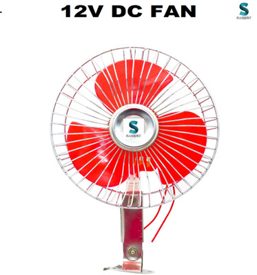samest Auto Car Fan 6 Inch 12V DC fan red Auto (red) pack 1 Car Interior Fan(12 V)