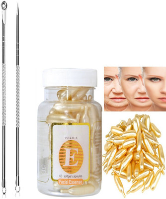 LILLYAMOR Vitamin E Capsules Spot Acne Removing Moisturizing & Blackhead Remover(2 Items in the set)