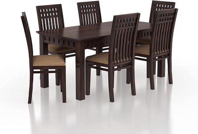 MURALICRAFT MURALICRAFT Sheesham Wood 6 Seater Dining Table Set (Finish - Walnut Finish) Solid Wood 6 Seater Dining Set(Finish Color -Walnut Finish, DIY(Do-It-Yourself)) MURALICRAFT MURALICRAFT Sheesham Wood 6 Seater Dining Table Set (Finish - Walnut Finish) Solid Wood 6 Seater Dining Set(Finish Color -Walnut Finish, DIY(Do-It-Yourself))