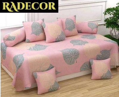 RADECOR Satin Floral Diwan Set(Multicolor)