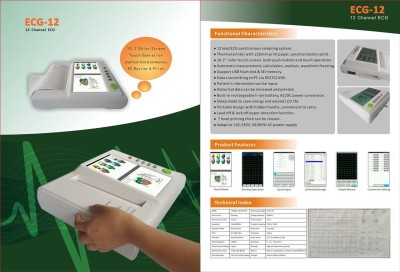 TECHNOCARE MEDISYSTEMS ECG MACHINE 12 CHANNEL ECG MACHINE Electrotherapy Device(TM-12E)