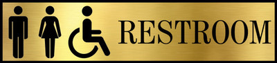 Gugan Sign Restroom Toilet Washroom, Self Adhesive Sign board Office, Hospitals Door Emergency Sign(Reflective Sign)