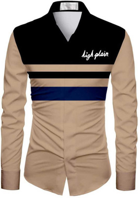 online cloth khazana Polycotton Colorblock Shirt Fabric