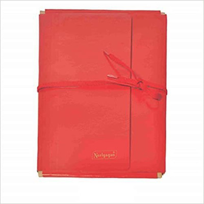 NEELGAGAN Hard Card Board Hard Card Board Four Flapper File, (40cm X 58cm), Folder with Elastic Band(Set Of 6, Red)