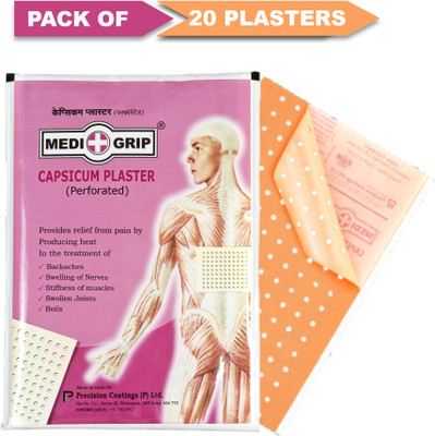 Medigrip Pain Relief Plaster (20 Plasters) Patch Balm First Aid Tape(Pack of 20)