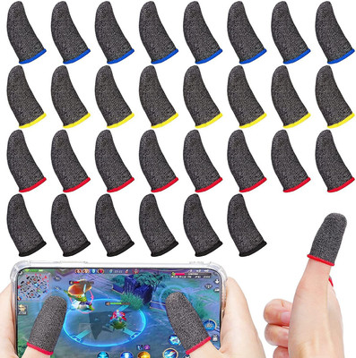 Jape Pubg Freefire Gaming Sleep-proof Screen Thumbs Finger Sleeve ( 15 Pair] Finger Sleeve(Pack of 30)