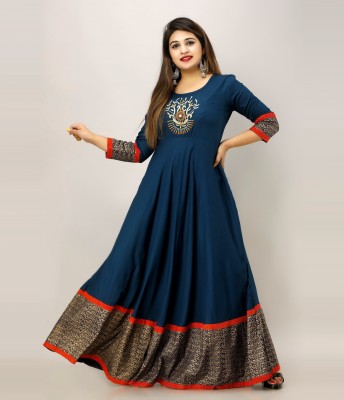 Charumati Anarkali Gown(Blue)