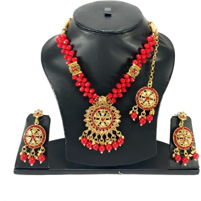 Tiank Innovation Metal, Alloy Gold-plated Red, Gold, White Jewellery Set(Pack of 1)