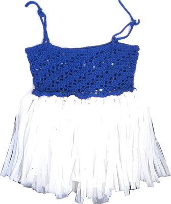 My Little Princess Indi Baby Girls Midi/Knee Length Casual Dress(Blue, Sleeveless)