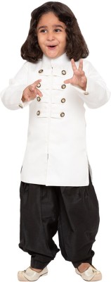 jbn CREATION Boys Festive & Party, Formal, Casual, Wedding Kurta and Dhoti Pant Set(White Pack of 1)