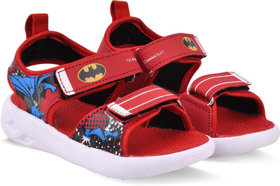 CAMPUS Batman Boys Velcro Sports Sandals(Red , 3 - 4 Years)